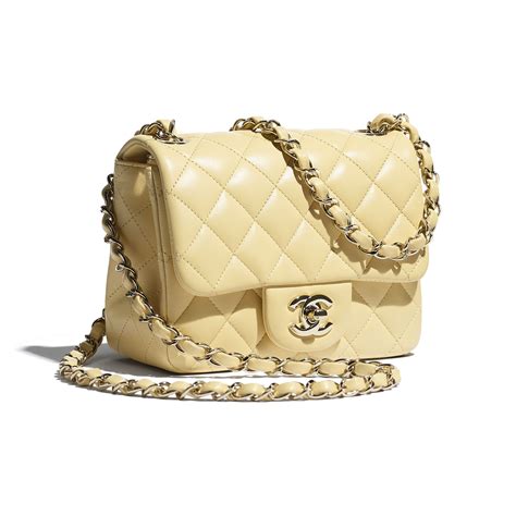 chanel small flap bag yellow|Mini Flap Bag with Top Handle Lambskin, Bijoux Chain & Gold  .